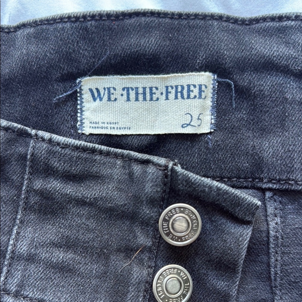 We The Free Dark Wash Denim with double Button